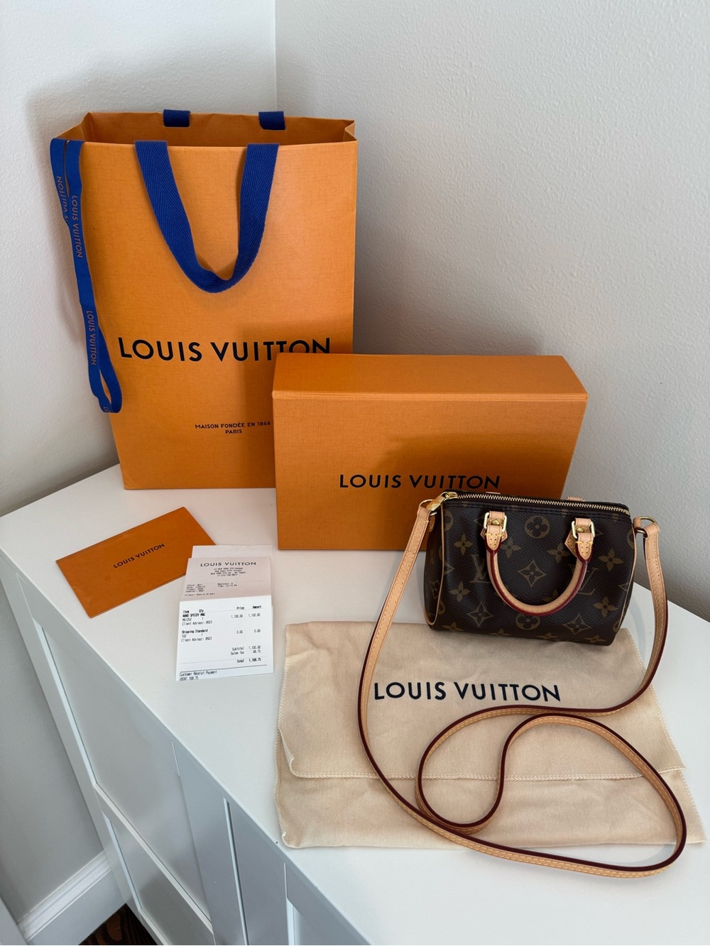 Louis Vuitton Nano Speedy Monogram Crossbody M61252